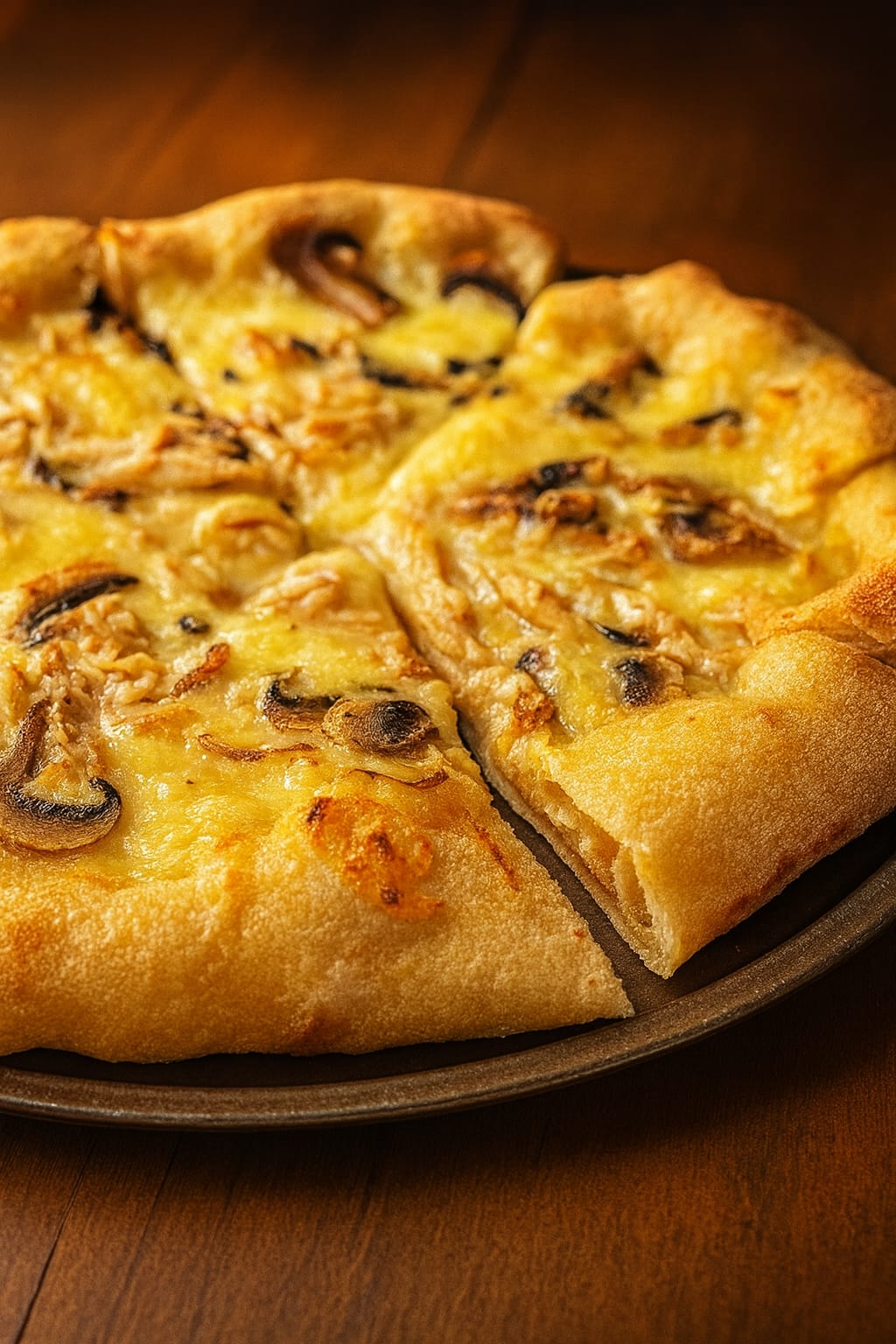 Pizza Pollo con Champiñón